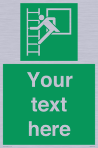 Custom Emergency Escape Ladder Sign